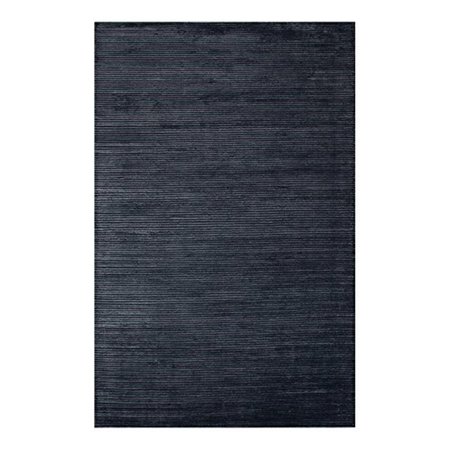 JAIPUR RUGS Solids and Texture and Shag Solid Pattern - Wool and Art Silk Area Rug - Blue RUG124592